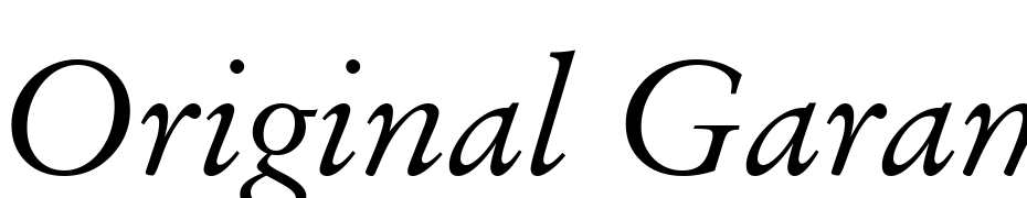Original Garamond Italic BT Yazı tipi ücretsiz indir